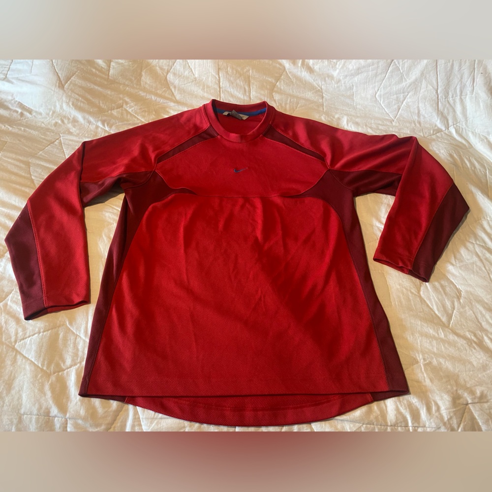 Nike Red and Blue Center Swish Jersey